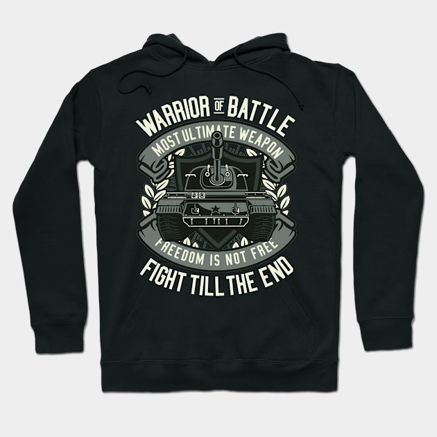 Warrior Of Battle, Vintage Retro Classic Hoodie by CoApparel